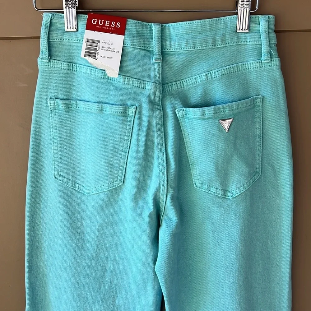 Guess Jeans New w Tag Sz 25 Cosmo High Rise Wide Leg in Ocean Breeze